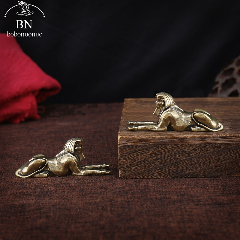 Home Decor Egypt - Ретро-статуэтка Сфинкса из меди, маленькие украшения,