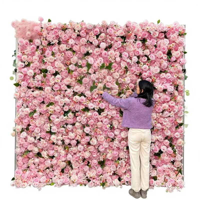 Home Decor Wall Panels - Искусственная цветочная стена Sunwedding из шелка,