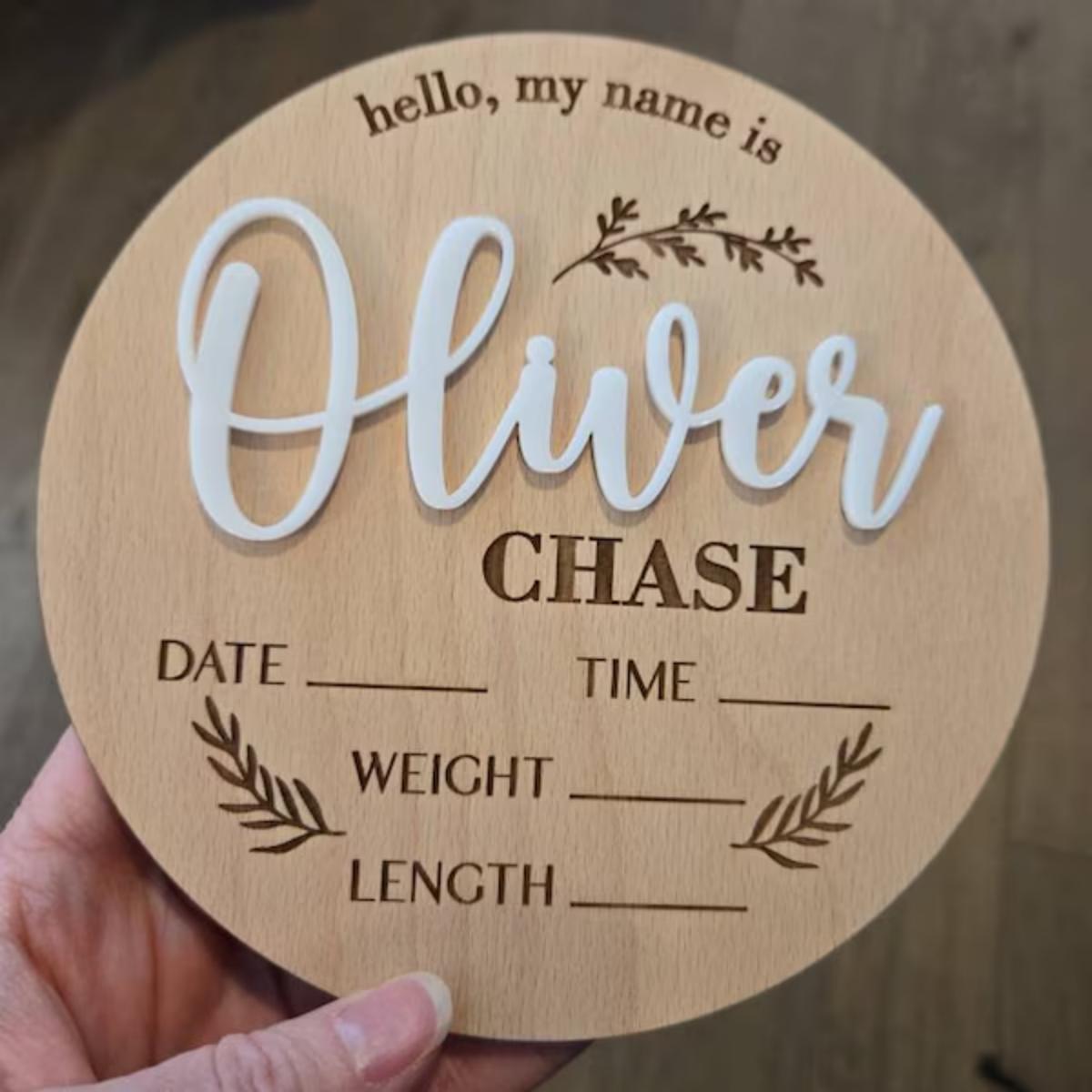 Home Decor Unique - 1 шт. Деревянная табличка с именем