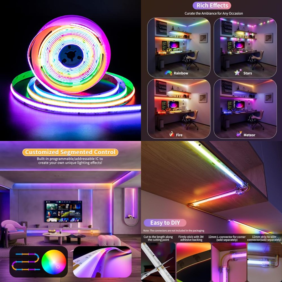 Led Strip Lights - Светодиодная лента RGB Smart IC COB,