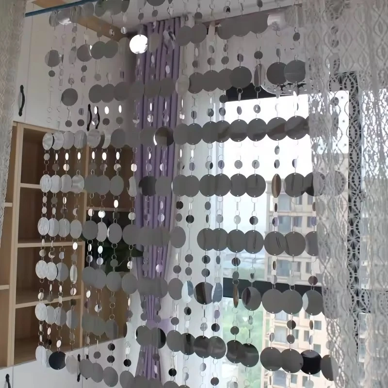 Room Divider Screen - Серебряные блестящие занавески-фон — сверкающие подвесные
