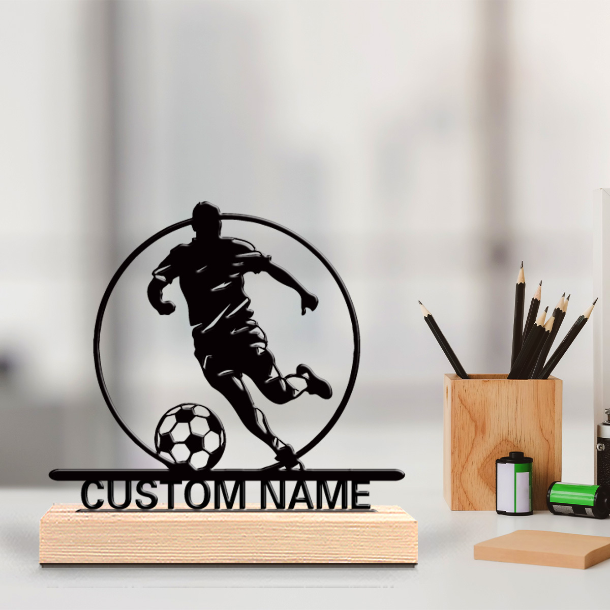Home Decor Unique - Металлическая статуэтка футболиста на заказ с