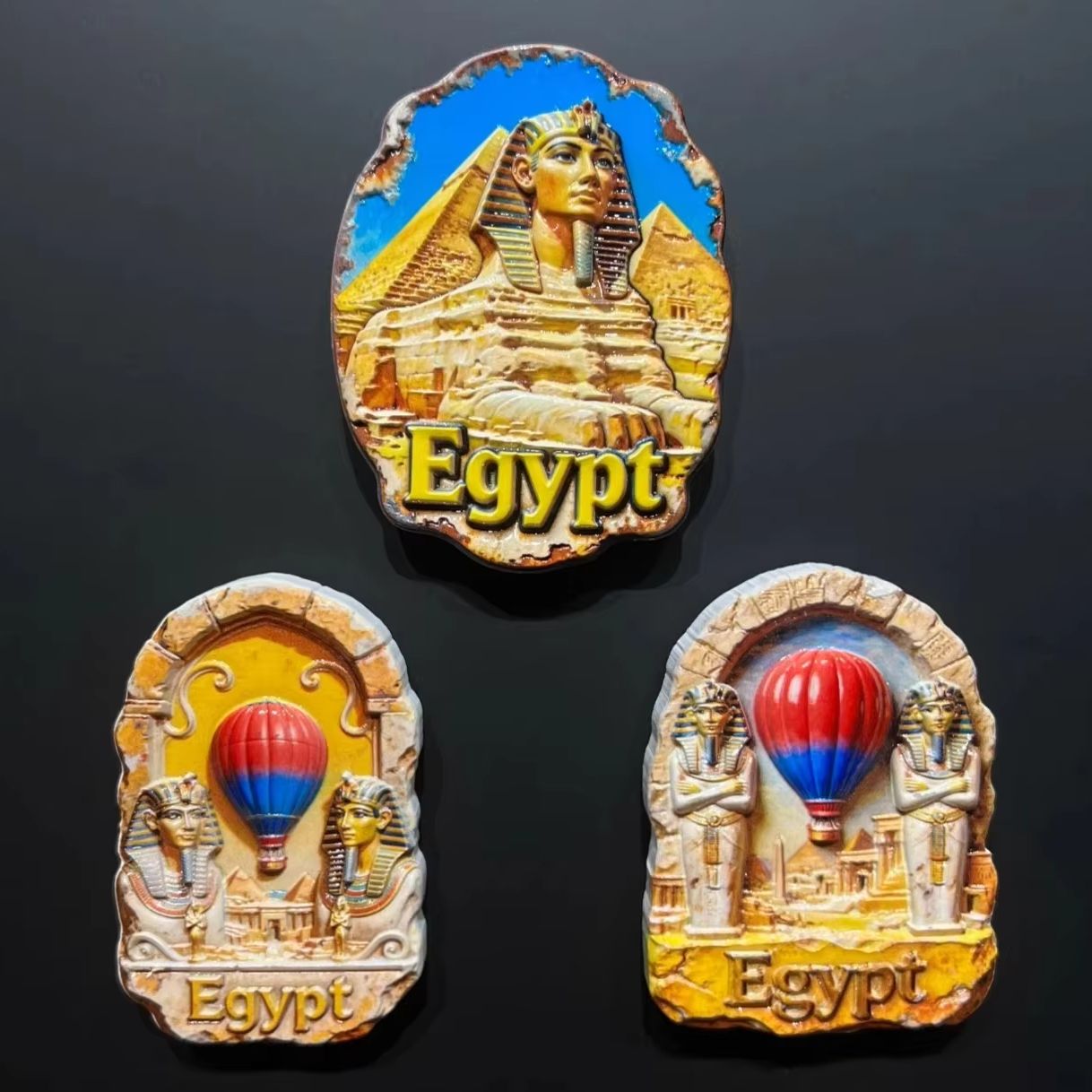 Home Decor Egypt - Магниты на холодильник 3D: Сфинкс, Фараон,