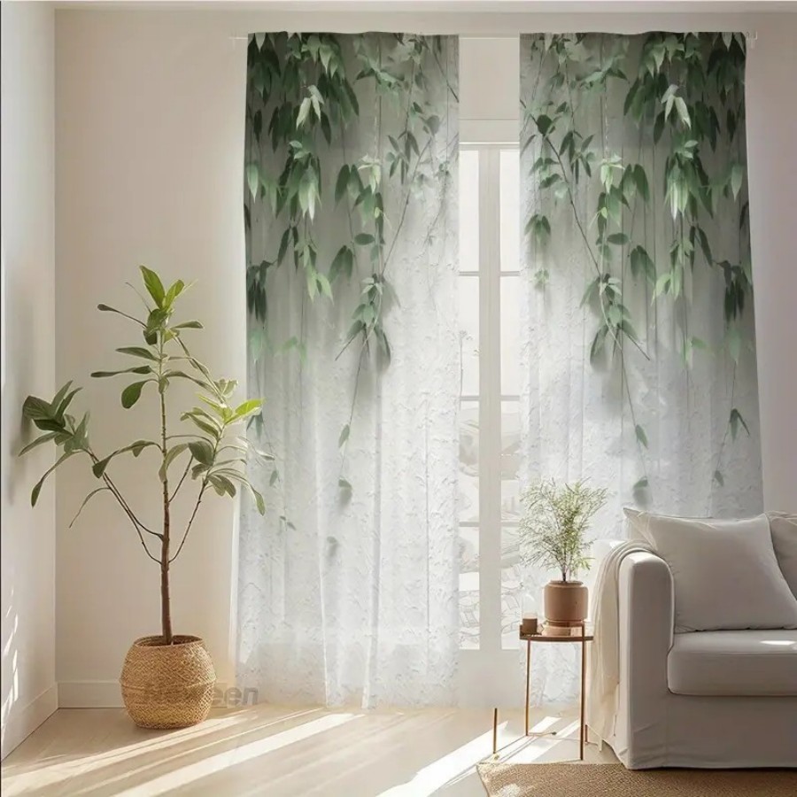Home Decor Wall Panels - 2 шт. Цифровые прозрачные шторы с