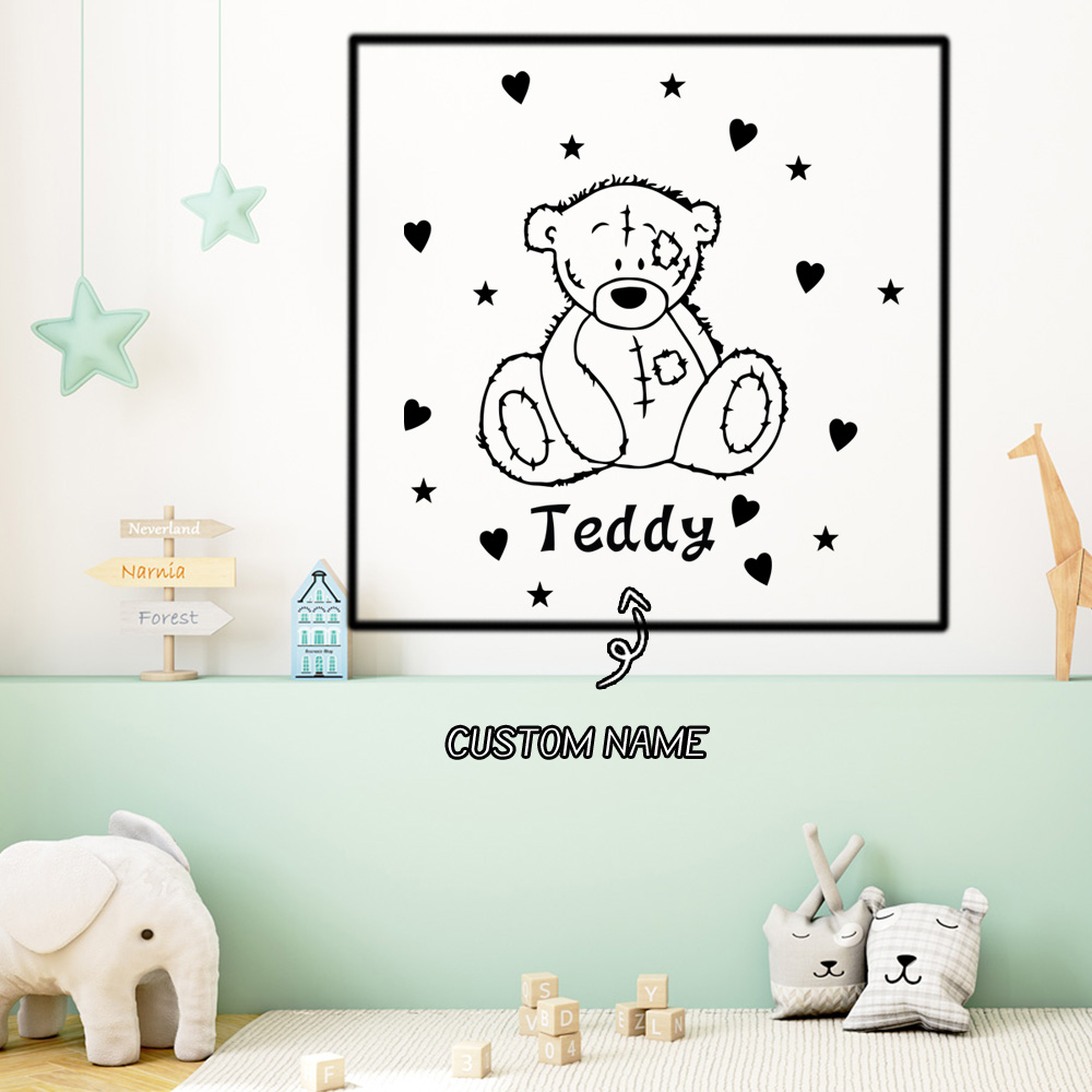 Home Decor Wall Stickers - 1 шт. Романтический плюшевый мишка с