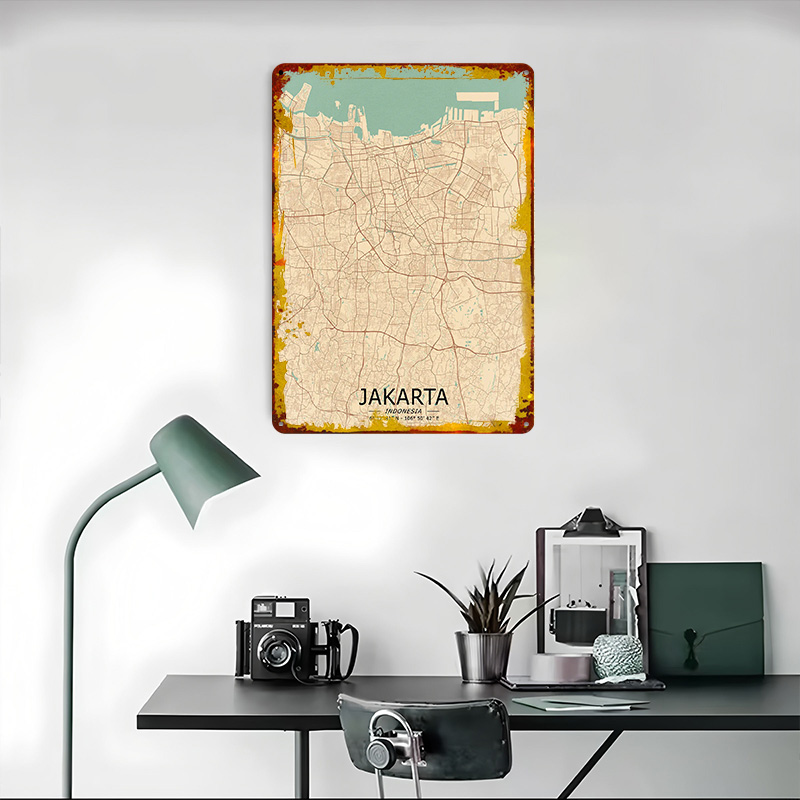 Jakarta винтажная карта печатн – обзор и цена Home Decor Jakarta