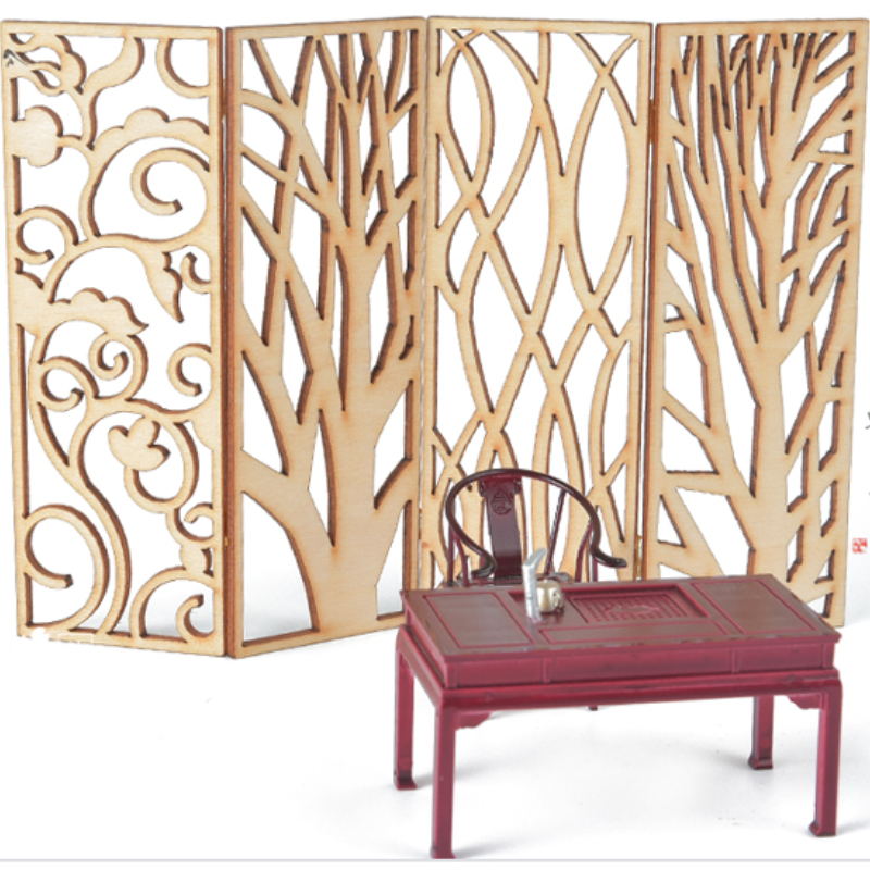 4 шт. деревянных миниатюрных п – обзор и цена Room Divider Screen