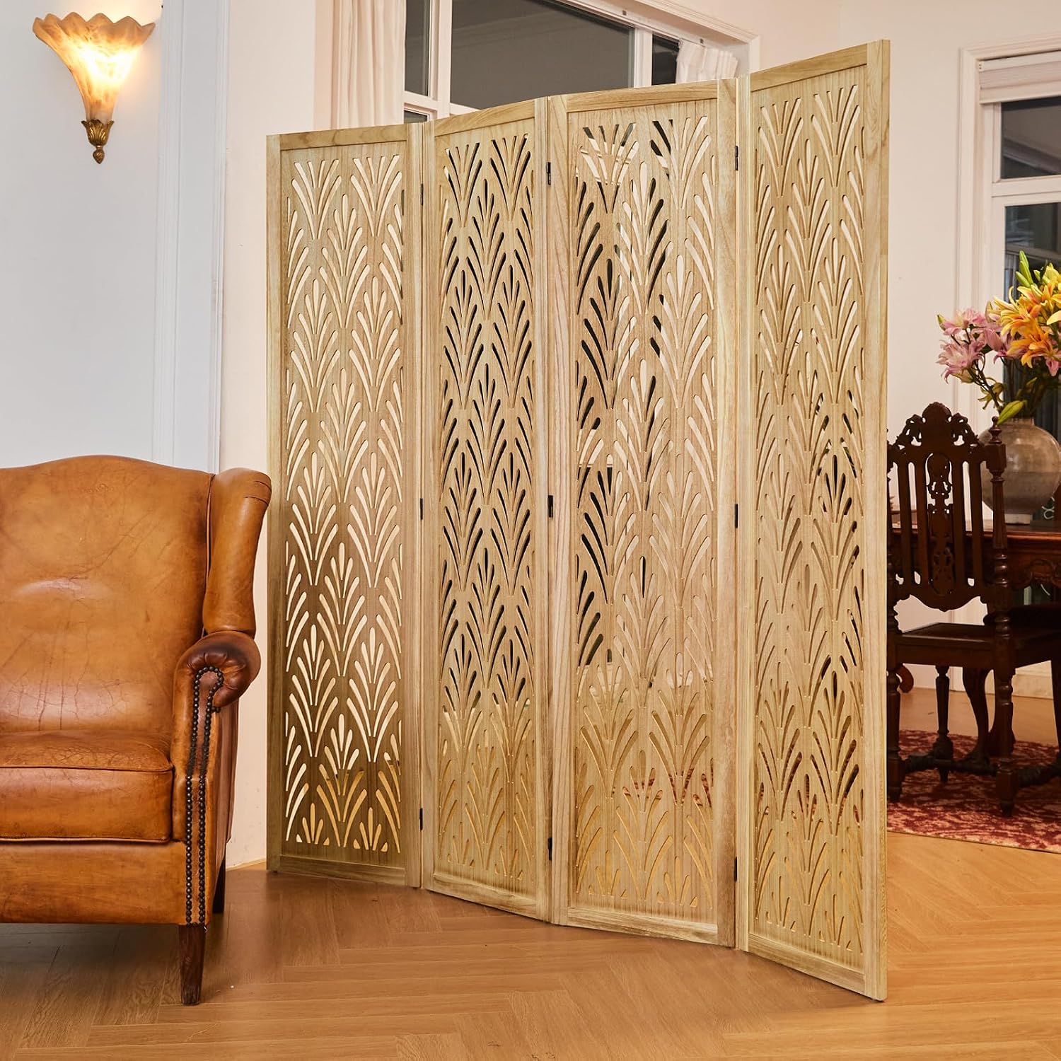 Складная деревянная перегородк – обзор и цена Room Divider Screen