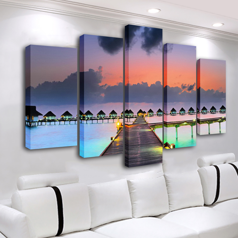 Настенная живопись на закате,  – обзор и цена Home Decor Wall Panels