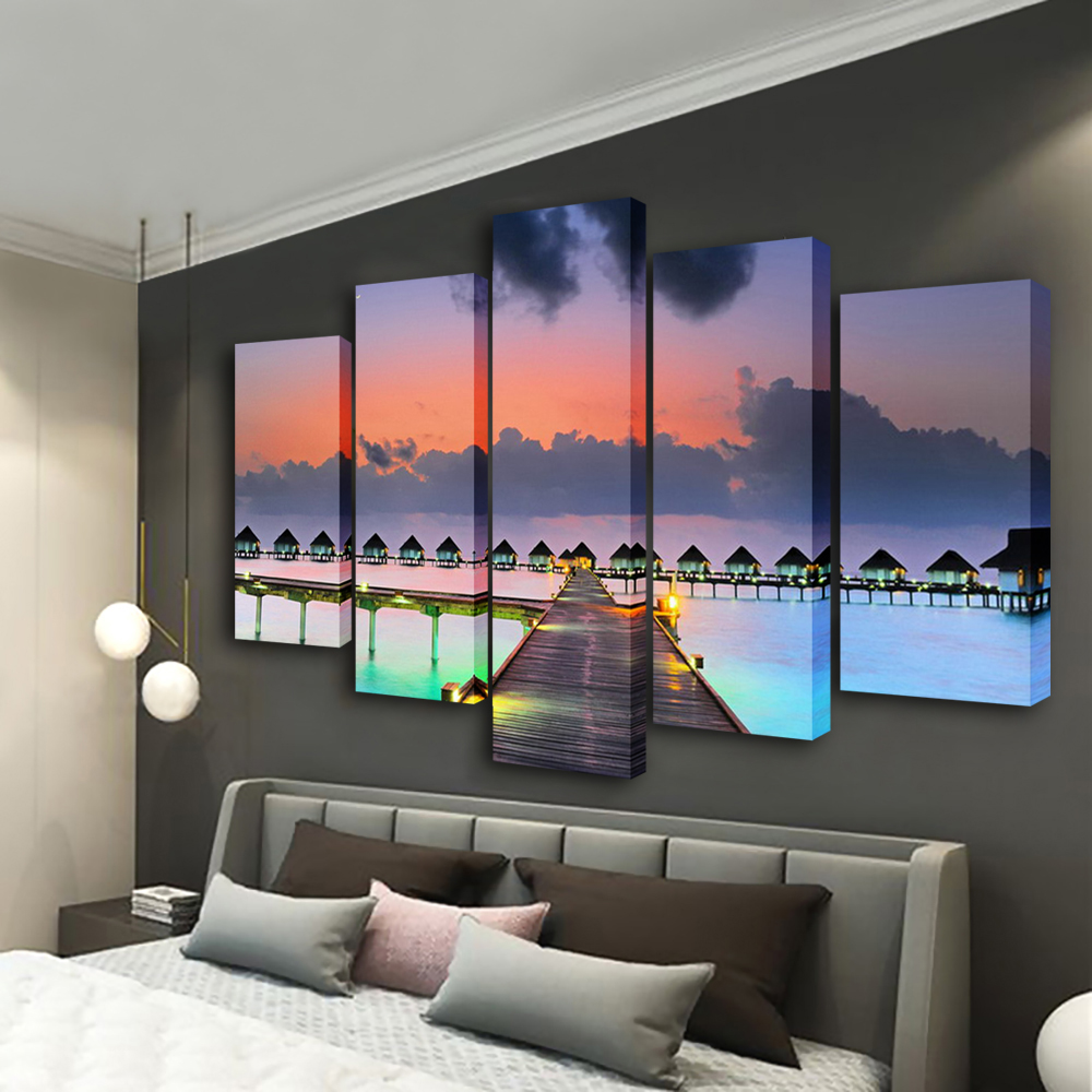 Настенная живопись на закате,  – обзор и цена Home Decor Wall Panels
